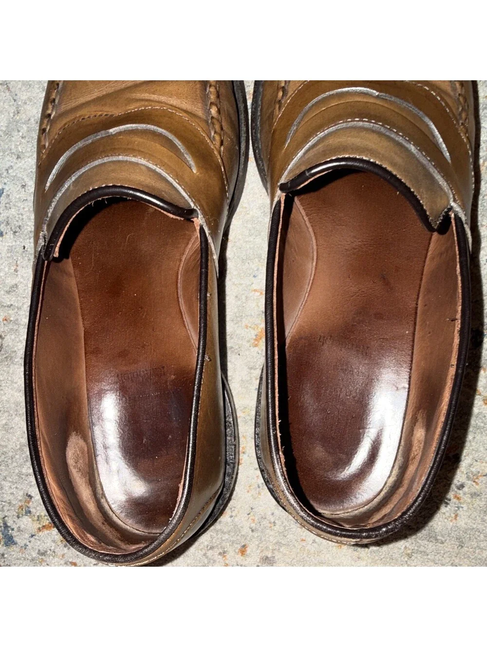 Allen Edmonds Men’s Brown Leather Penny Loafer Slip-On Almond Toe 8D 4838